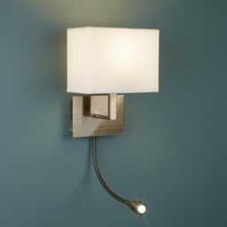 CGC HOTEL Antique Brass Adjustable LED Wall Light with Flexi-Arm Torch Gold Antique Brass Height: 26 cm, Width: 20 cm, Projection: 26 cm
