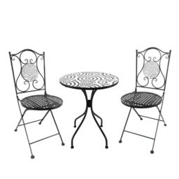 Carlton Bistro Set Outdoor Patio Garden Furniture Round Table and 2 Chairs Metal