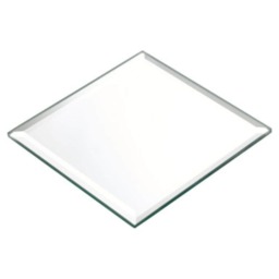 Mirror Candle Plate - Medium White Square 1