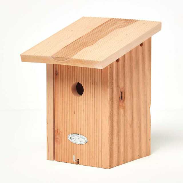 Homescapes Real Wood Blue Tit Bird Box House Multi