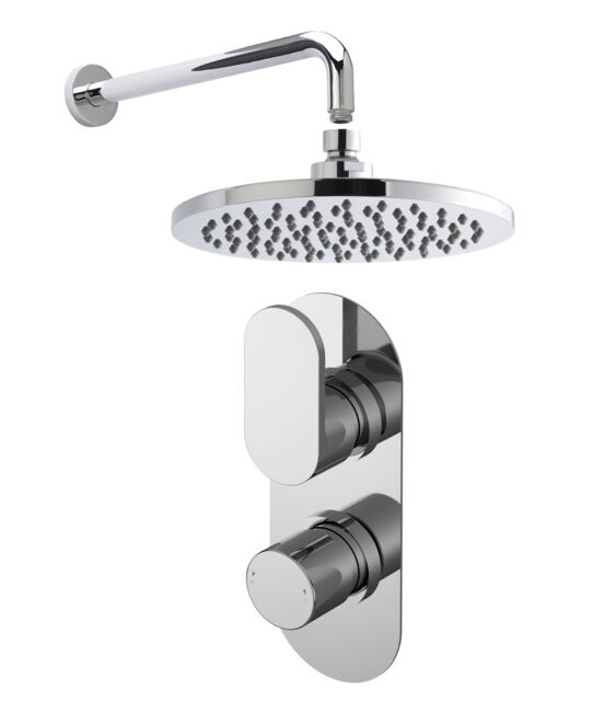 Balterley Contemporary Concealed Shower Valve Set Round - Concealed Round Twin Valve - BINTW01