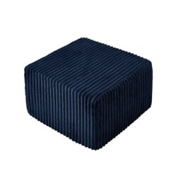 Groundlevel Camden Sectional Super Soft Velvet 2 / 3 Seater Sofa or Optional Cube Footstall Blue Navy Chair