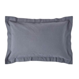 Homescapes Dark Grey Linen Oxford Pillowcase - King Size Grey King