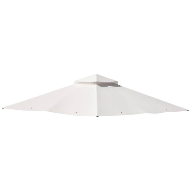 Outsunny 3 x 3(m) Gazebo Canopy Replacement Cover with Drain Holes, Grey