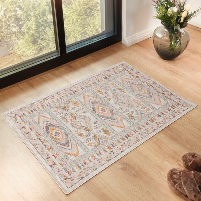 LIVABLISS Ankara-Vintage Traditional Boho Rug 80 x 150 cm Pink Grey