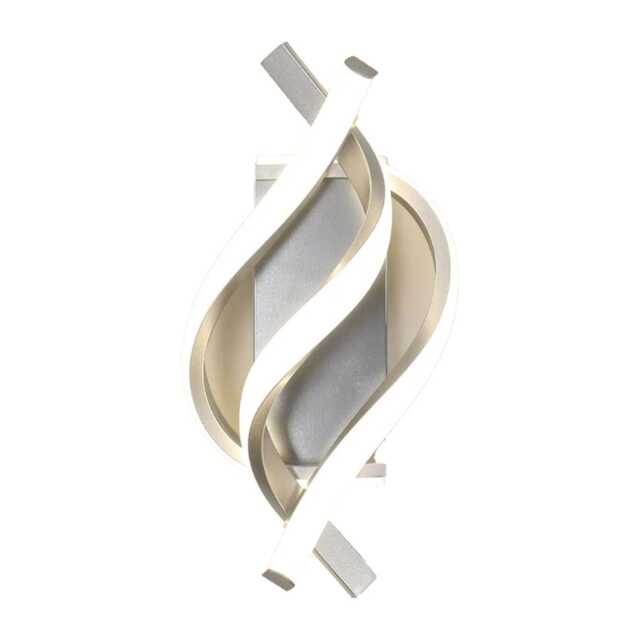 LED Wall Lamp Silver Warm White 34x15cm Spiral LED Wall Sconce