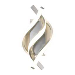 LED Wall Lamp Silver Warm White 34x15cm Spiral LED Wall Sconce