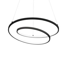OZ Dimmable Swirl 80cm Integrated LED Pendant Ceiling Light Black, 3000K