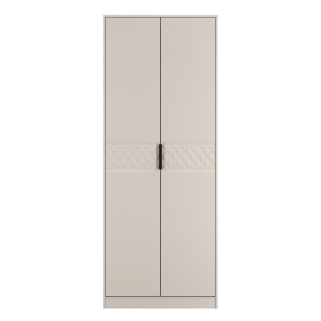 Islay Tall Double Wardrobe in Kashmir Matt (Ready Assembled) Cream Kashmir Matt