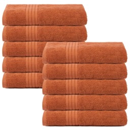 OHS 10 x Luxury 100% Cotton 500GSM Bathroom Bath Sheet Towels, 90x150cm - Burnt Orange