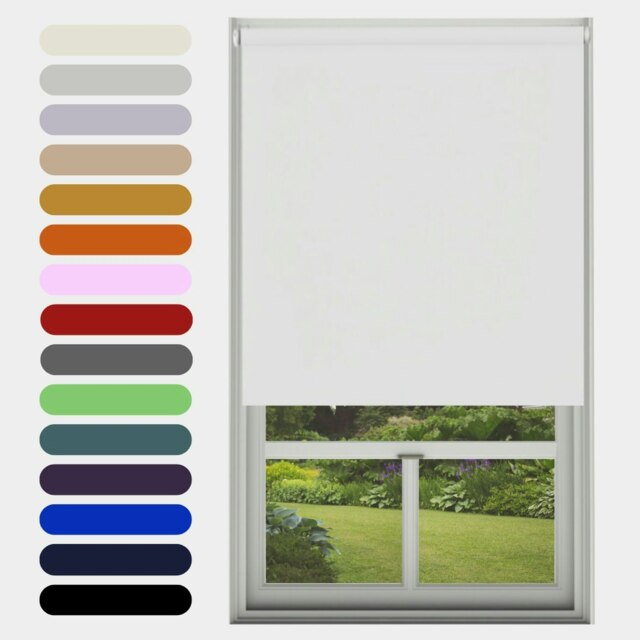 Blackout Roller Blind White 180cm White White