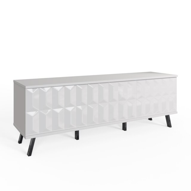 Frank Olsen Furniture Elevate 1500 TV Cabinet in White White 1