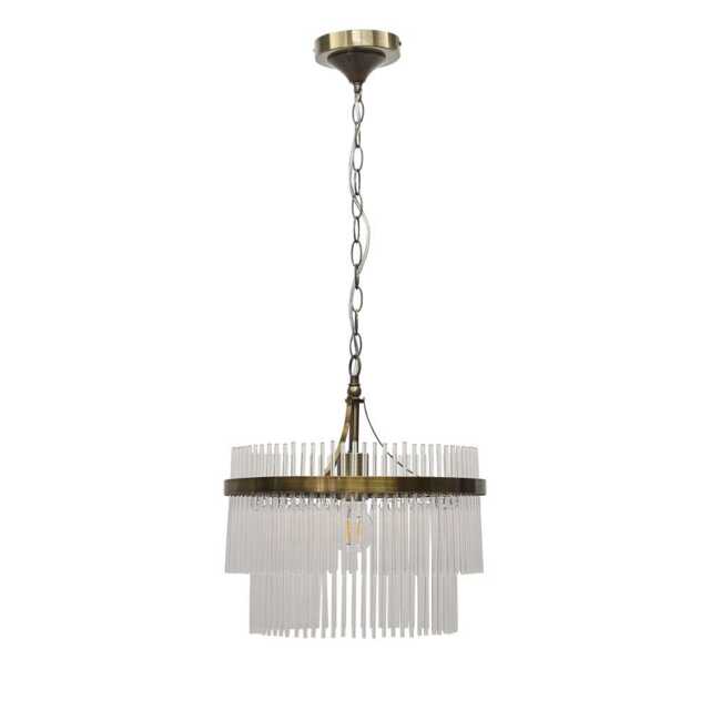 Georgia - Antique Brass with Glass Rods Ceiling Pendant Light