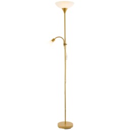 Gold Mother and Child Floor Lamp with Adjustable Reading Light and Switches Gold Gold 1