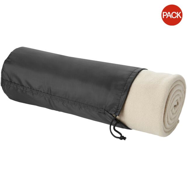 Bullet Huggy Blanket And Pouch (Pack of 2) - Beige - 150 x 120 cm
