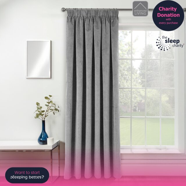 Grey Velvet, Supersoft, Blackout, Thermal (SINGLE) Door Curtain with Tape Top - 66 x 84 inch (168x214cm) Grey Grey 1