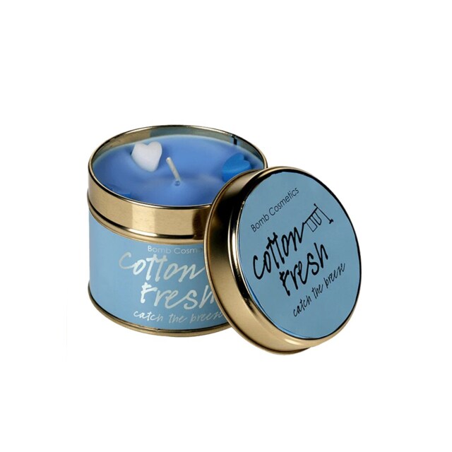 Bomb Cosmetics Scented Tinned Candle Cotton Fresh
