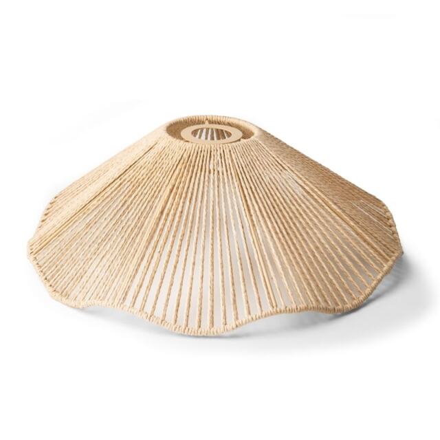 FabFinds Wave Paper Rope Shade Natural Lampshade 3 Pack