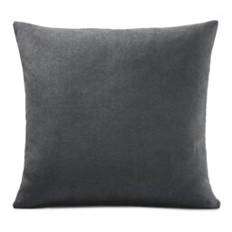 Plain Chenille Velvet 45cm x 45cm Slate Cushion Set of 4 Grey 45cm x 45cm x 10cm 4