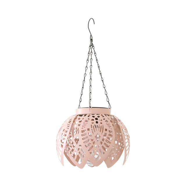 ValueLights Artichoke Blush Pink Hanging Solar Light Pink