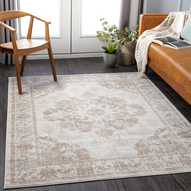 LIVABLISS Roma-Vintage Traditional Boho Rug 120 x 170 cm Brown Grey Ivory