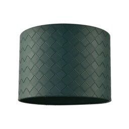 Forest Green Faux Leather Laced Drum Lamp Shade with Cotton Lining Green Forest Green 1