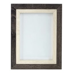Modern Design Box 5 x 7 Two Tone Photo Frame, Durable MDF Photo Display, Versatile Wooden Image Holder Grey One Size