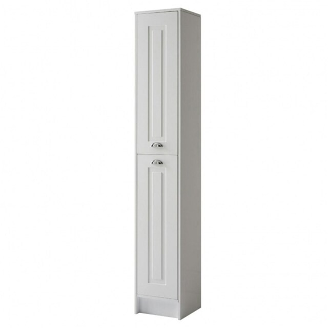 Floor Standing 2-Door Side Tall Unit 300mm Wide - White - (Aberdeen) White White 1