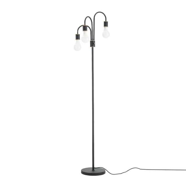 Living and Home Industrial 3-Light Floor Lamp, 164