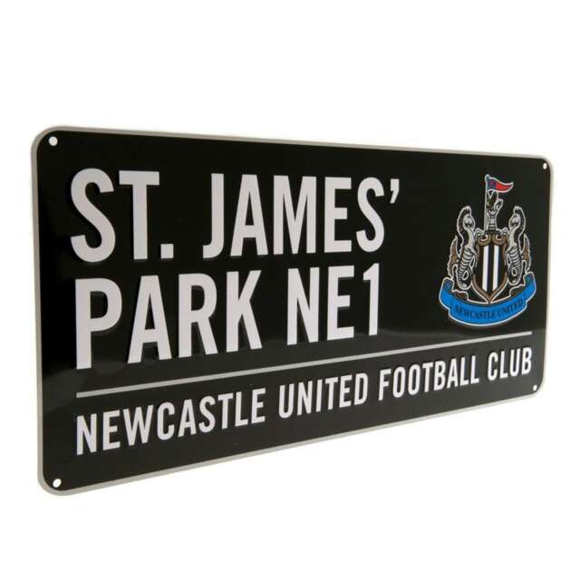 Newcastle United FC Street Sign - Black/White - One Size