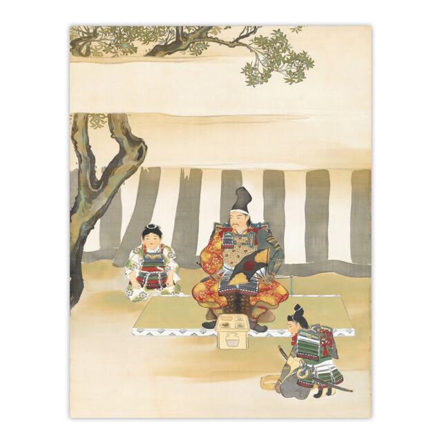 "Kusunoki Masashige Before Battle Vintage Wall Art Print Sekka 12x16"""