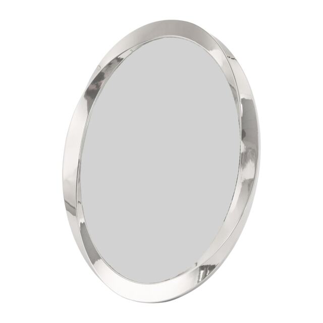 "Modern Oval Nickel Plated Metal 4x6 Picture Frame with Twisting Design Silver 4"" x 6"""