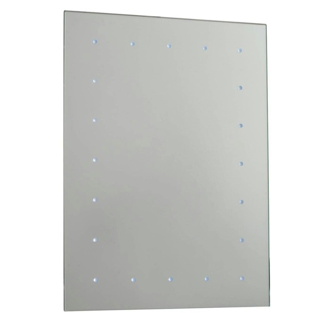 Toba Light Illuminated Bathroom Mirrors Gloss White, Mirrored Glass IP44