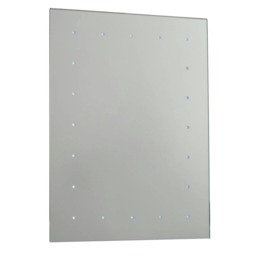 Toba Light Illuminated Bathroom Mirrors Gloss White, Mirrored Glass IP44