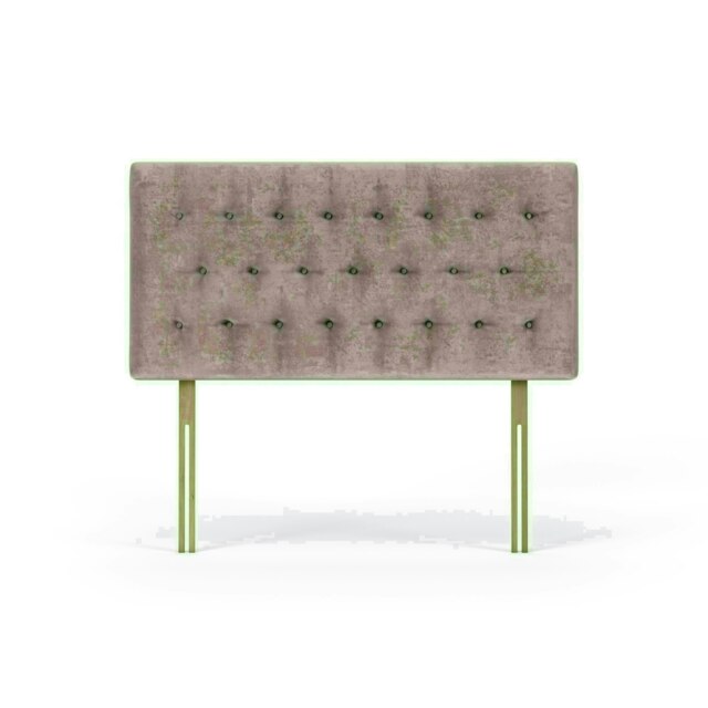 Lona Mink Naples Velvet Headboard Super King Multi