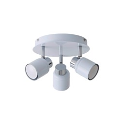 ValueLights Benton White IP44 Round Adjustable Ceiling Light White