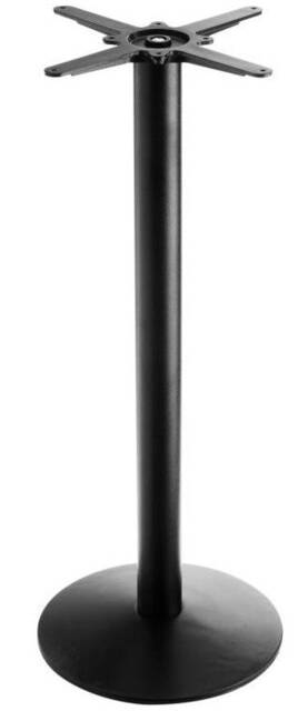 Arko Small Round Poseur Table Base Black Cast Iron Black