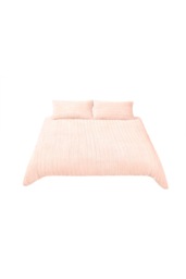 Living and Home 3Pcs Duvet Cover and Pillowcases Bedding Set, King- Pink Pink King