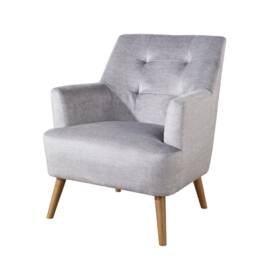 Arta Accent Chair Armchair Occasional Sofa Modern Upholstered Seating Silver Silver