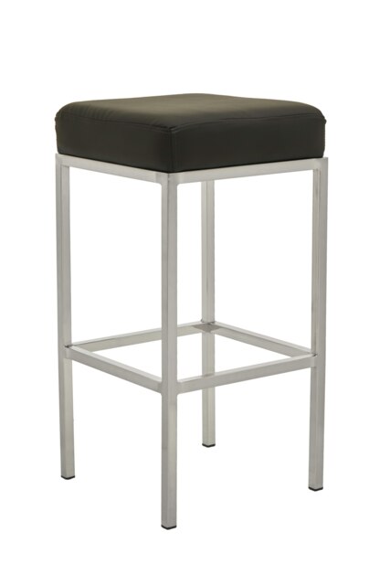Orsina Baina Black Pu And Chrome Finish Bar Stool
