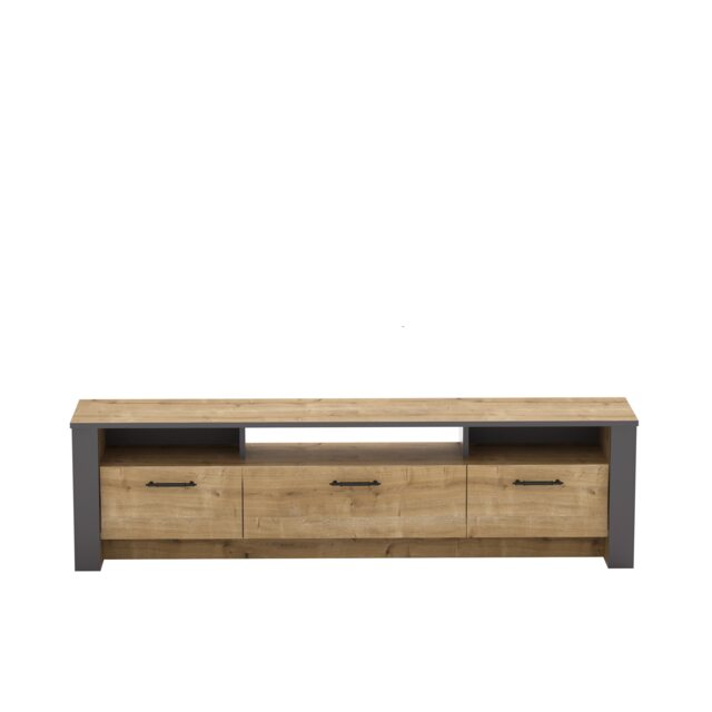 Manhattan 180 cm TV Unit Sapphire Oak Dark Grey Multi Oak and Grey