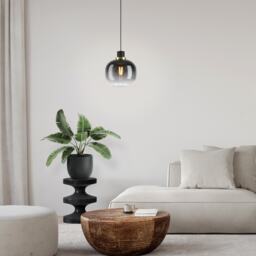 EGLO Oilella 1-Light Black To Grey Gradient Steel Pendant