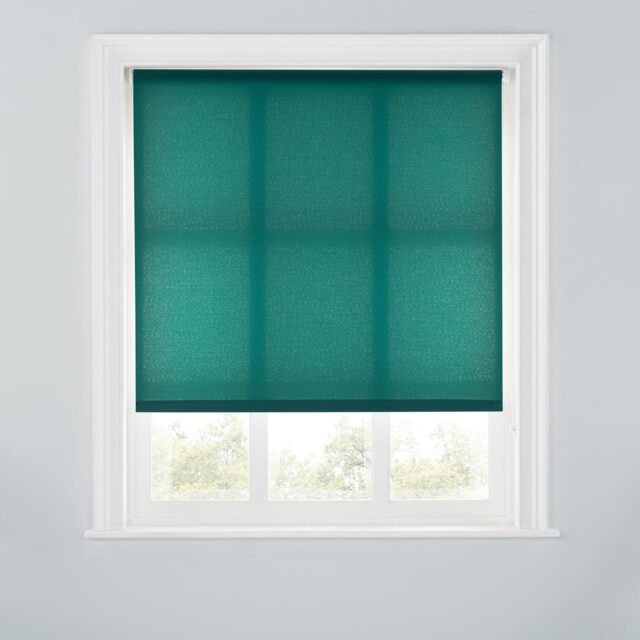 A.Unique Home Premium Trimmable Daylight Roller Window Blind - Light Filtering Fabric - 4FT - DARK GREEN - 120CM (W) x 170CM (L)