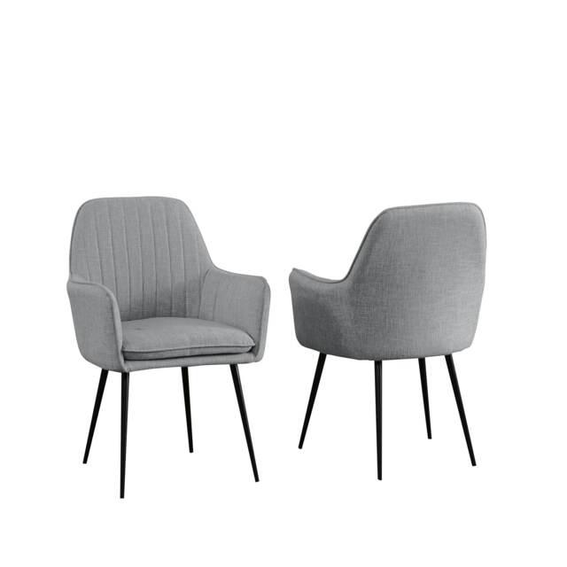 Set of 2 Carrara Fabric Dining Chairs - Set of 2