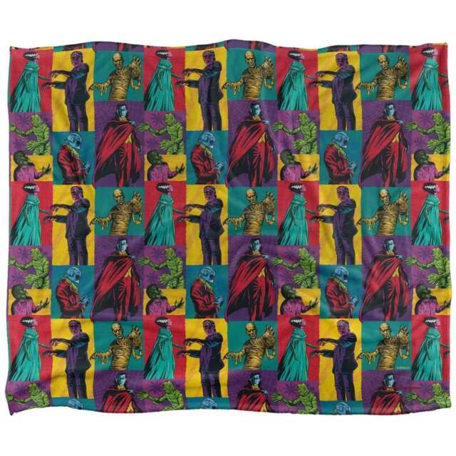 Universal Monsters Collage Blanket - White - One Size