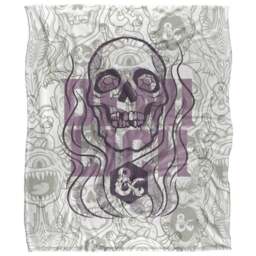 Dungeons & Dragons Retro Demilich Blanket - White - One Size