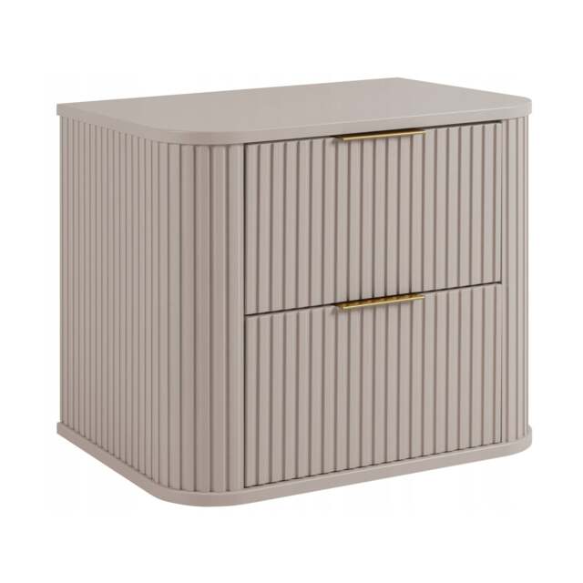 Elegance Glamour Style 2 Drawer Bathroom Vanity Cabinet 60cm - Cashmere Grey Cashmere