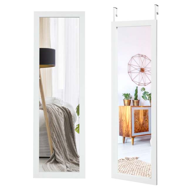 COSTWAY 120 x 37cm Full Length Mirror Over the Door Wall Mirror