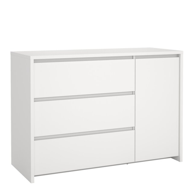 Next Sideboard with 1 door and 3 drawers White