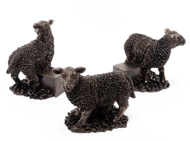 Antique Bronze Sheep Plant Pot Feet - Set of 3 Bronze